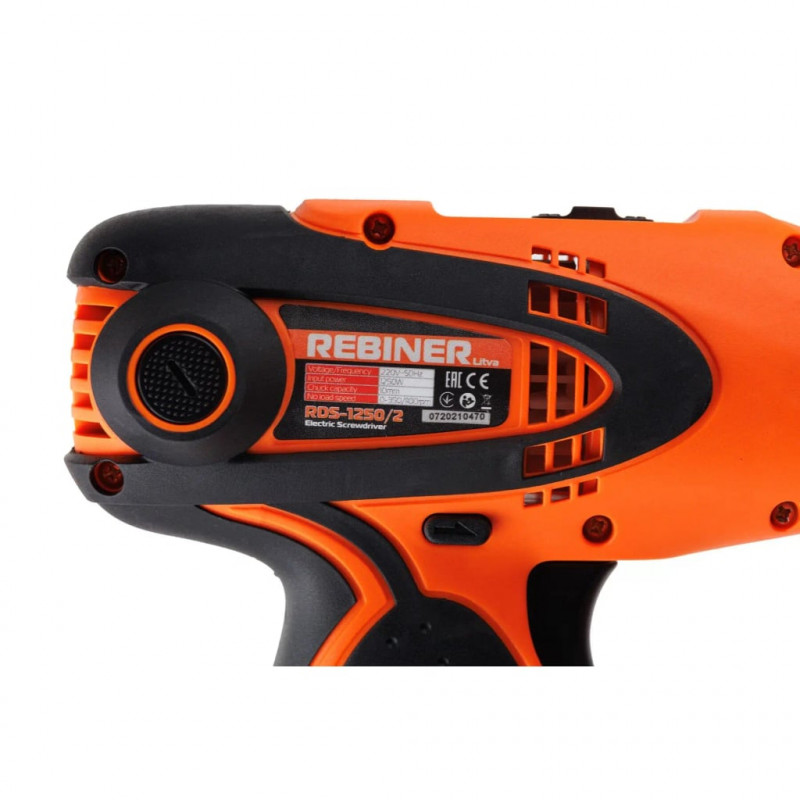 Шуруповерт мережевий Rebiner RDS-1250 двошвидкісний