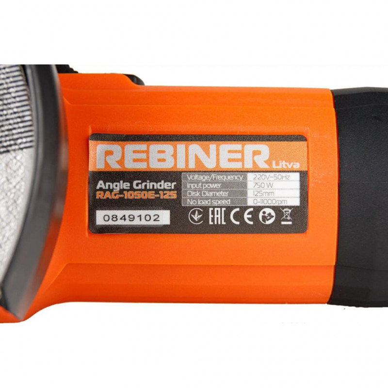 Кутова шліфмашина Rebiner RAG-1050E (125 мм)