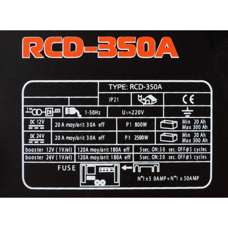 Пуско-зарядний пристрій Rebiner RCD-350A