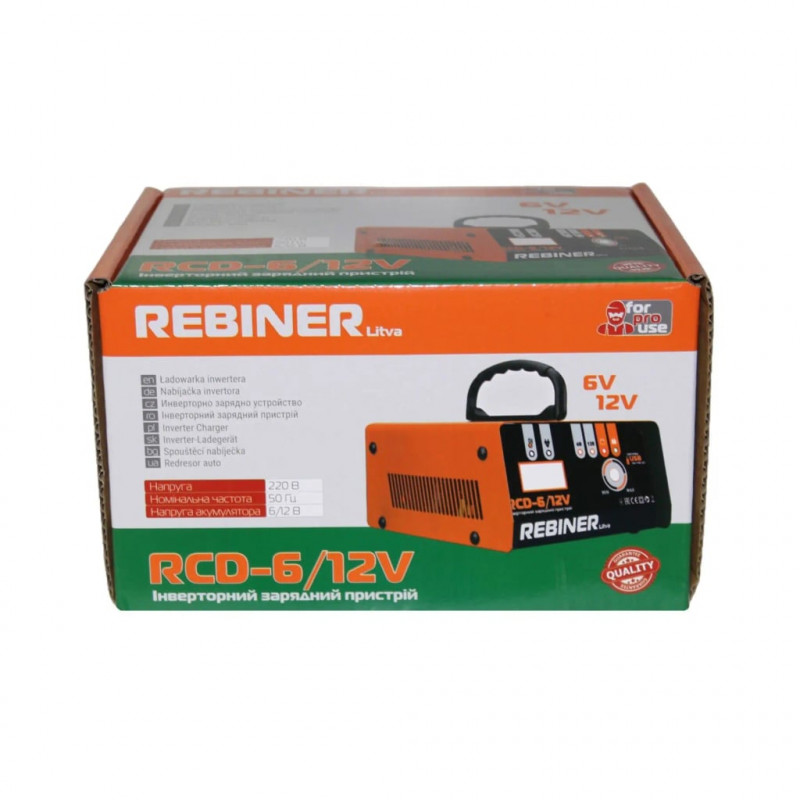 Інверторний зарядний пристрій Rebiner RCD-6/12V