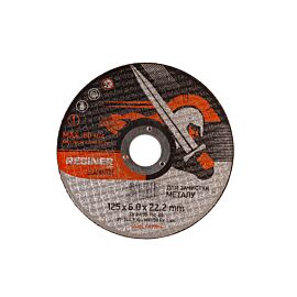 Круг шліфувальний по металу (125×6.0×22.2 мм) Rebiner (плоский)
