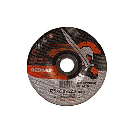Круг шліфувальний по металу (125×6.0×22.2 мм) Rebiner (увігнутий)