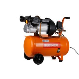 Компрессор двухцилиндровый Rebiner 50 л (3 кВт, 420 л/мин, 220 В)