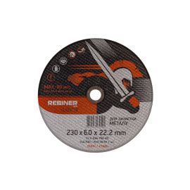 Круг шліфувальний по металу (230×6.0×22.2 мм) Rebiner (плоский)